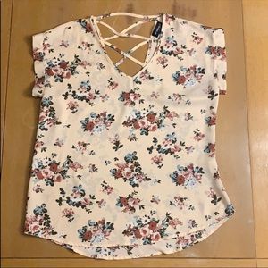 Floral Cross-back Shirt